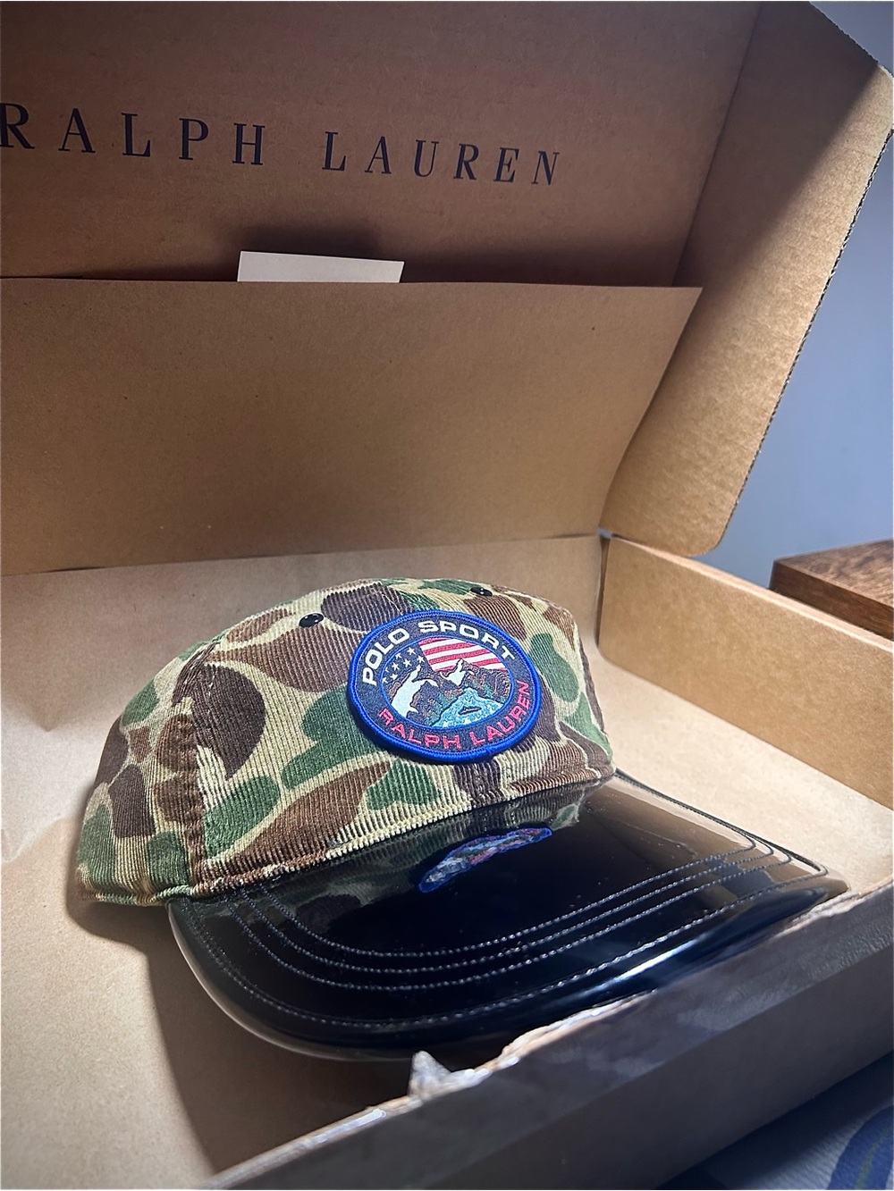 Ralph Lauren Polo Sport Camo-Print Long-Bill Cap